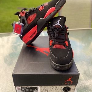 Air Jordan's 4's Retro Red Youth Size 4
